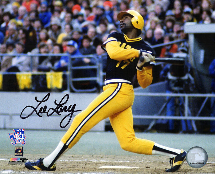 Lee Lacy Autographed Pittsburgh Pirates World Series Batting 8x10 Photo-Powers Sports Memorabilia