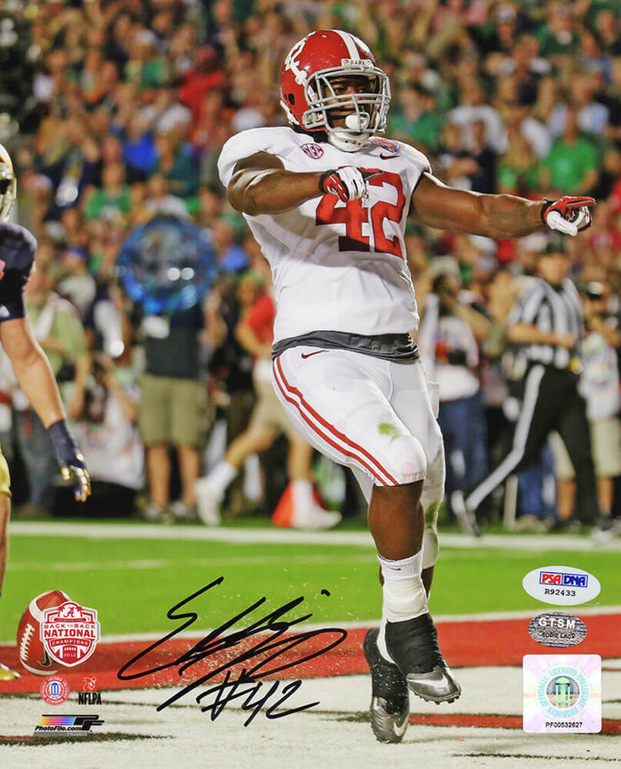 Eddie Lacy Alabama Crimson Tide Autographed 2012 National Title Game End-Powers Sports Memorabilia
