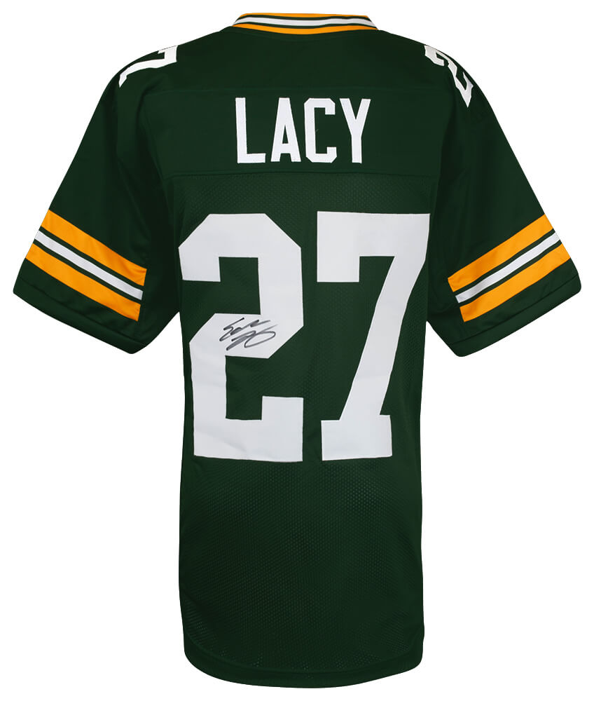 Eddie Lacy Autographed Green Custom Football Jersey-Powers Sports Memorabilia