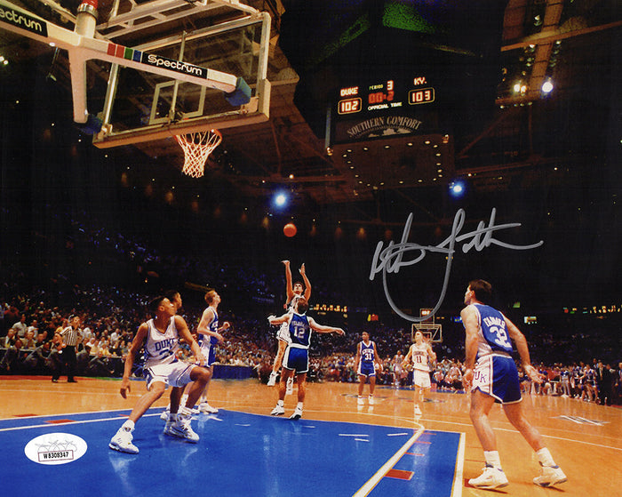 Christian Laettner Autographed Duke The Shot Image 8x10 Photo - (JSA)-Powers Sports Memorabilia
