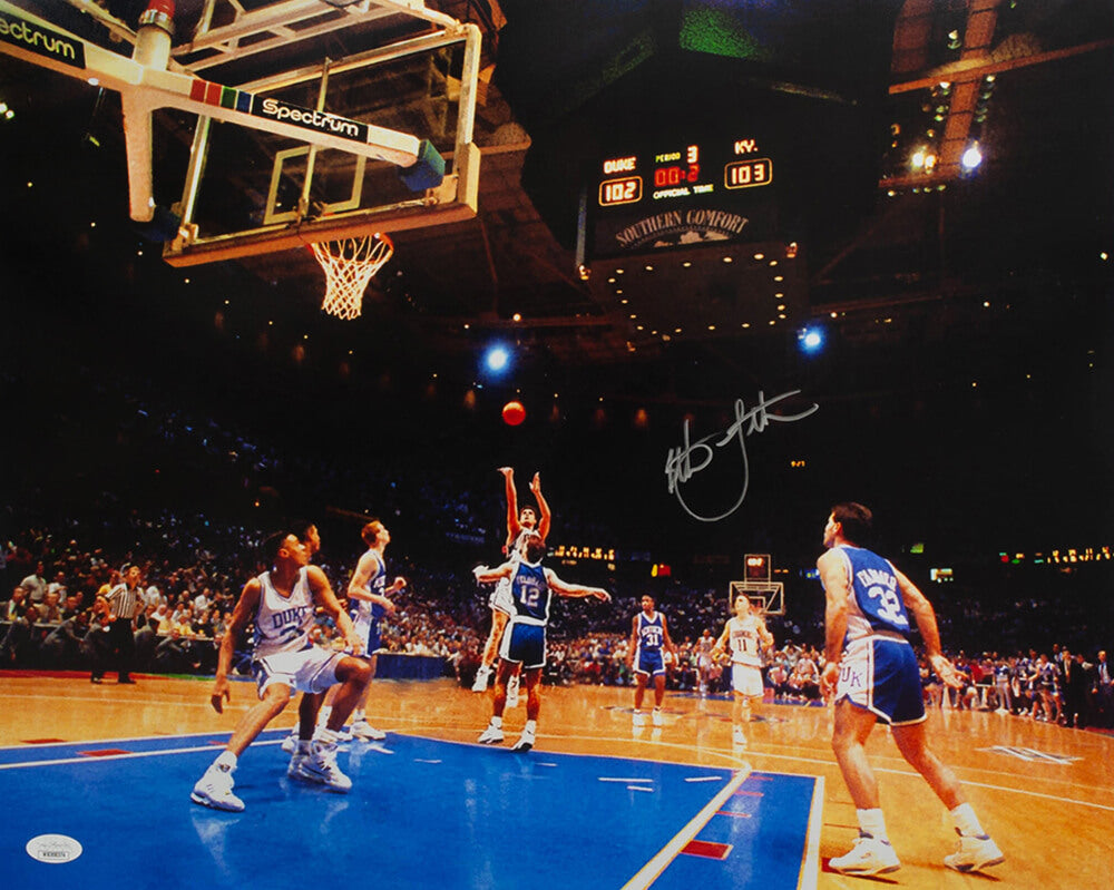 Christian Laettner Autographed Duke The Shot Image 16x20 Photo - (JSA)-Powers Sports Memorabilia