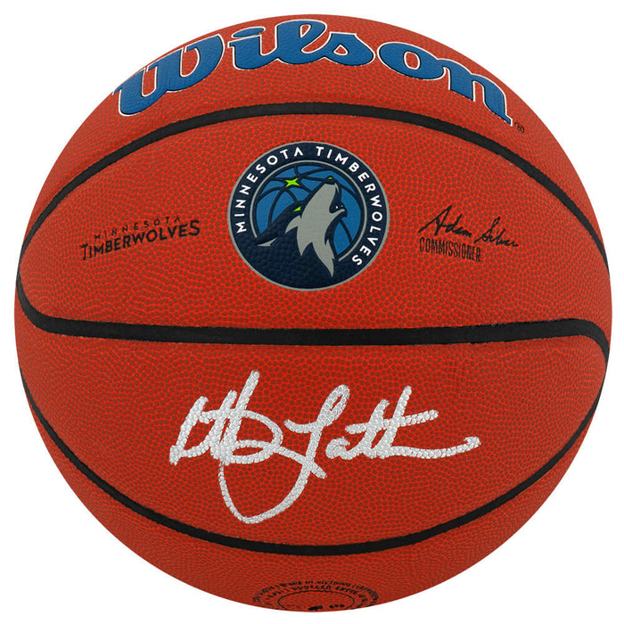 Christian Laettner Autographed Wilson Minnesota Timberwolves Logo Full Size NBA Basketball-Powers Sports Memorabilia