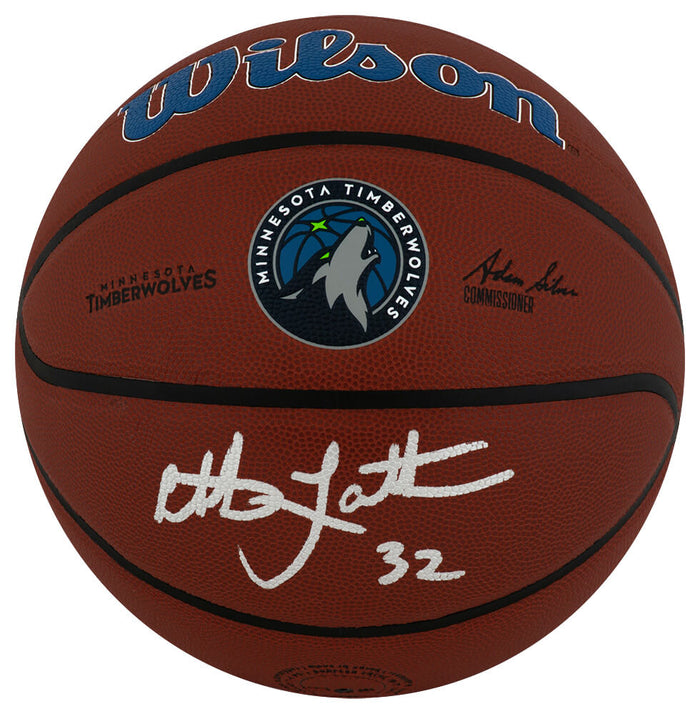 Christian Laettner Autographed Minnesota Timberwolves Logo Wilson Alliance NBA Basketball-Powers Sports Memorabilia