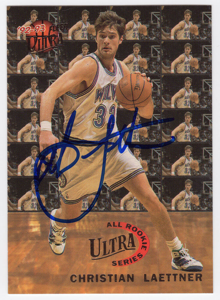 Christian Laettner Minnesota Timberwolves Autographed 1992 93 Fleer Ultra-Powers Sports Memorabilia