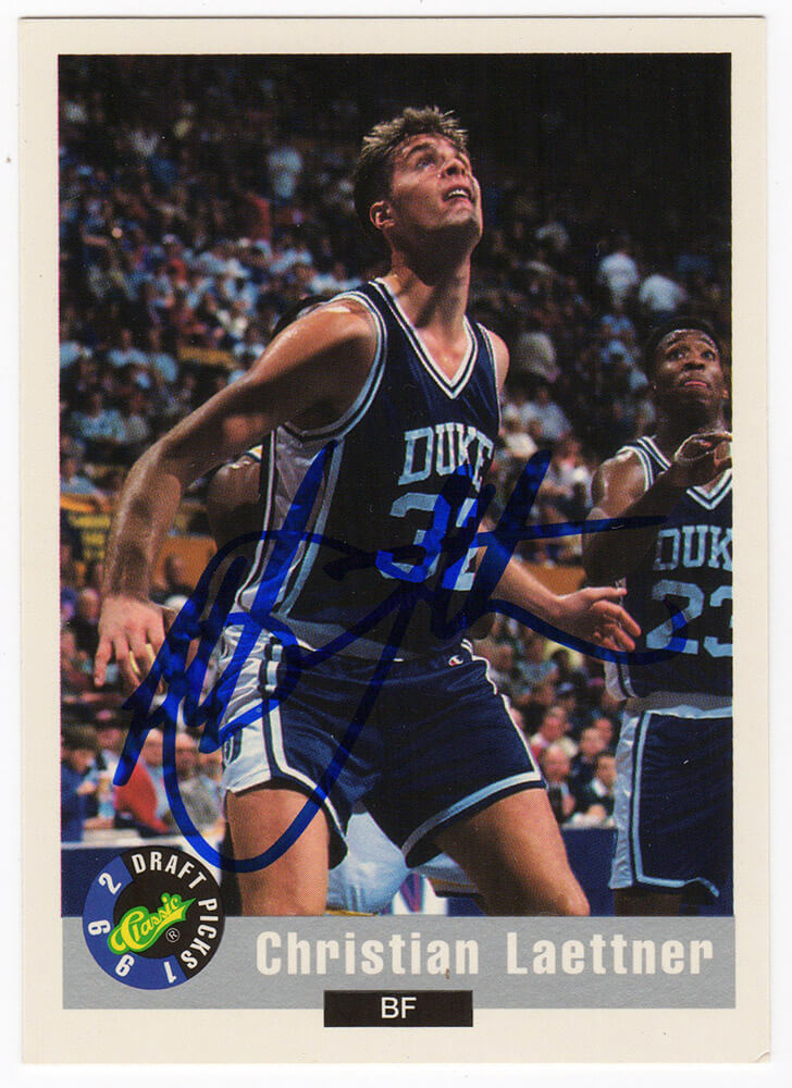 Christian Laettner Autographed 1992 Classic Draft Picks Basketball Card #43-Powers Sports Memorabilia