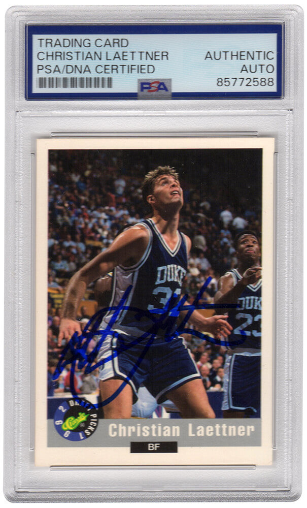 Christian Laettner Autographed 1992 Classic Draft Picks Basketball Trading Card #43 - (PSA Encapsulated)-Powers Sports Memorabilia