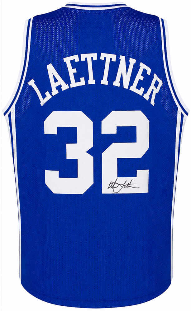 Christian Laettner Autographed Royal Blue Custom College Basketball Jersey-Powers Sports Memorabilia