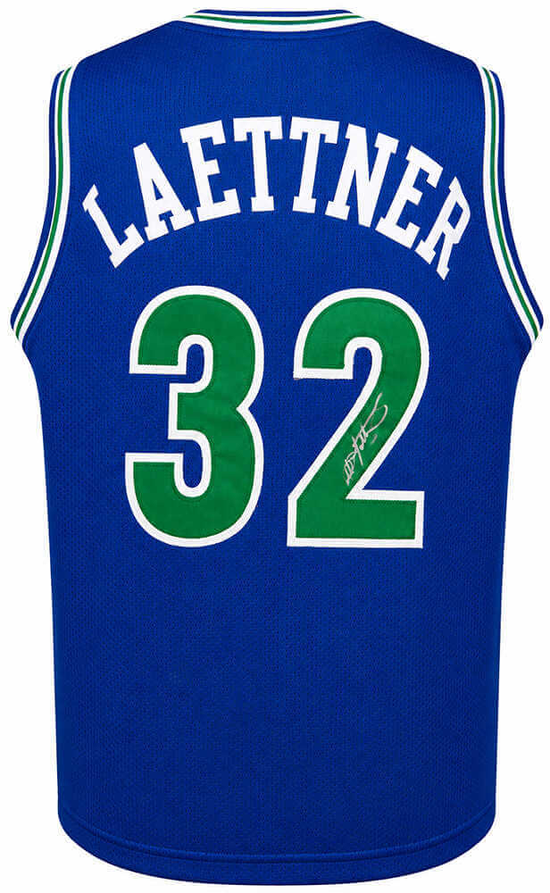 Christian Laettner Autographed Blue Throwback Pro Style Custom Basketball Jersey-Powers Sports Memorabilia