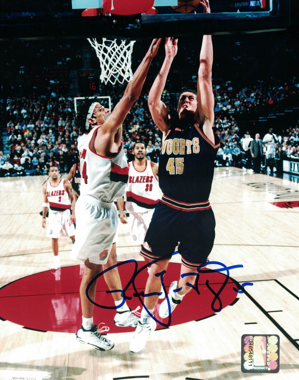 Raef LaFrentz Denver Nuggets Signed 8x10 Photo PF-Powers Sports Memorabilia