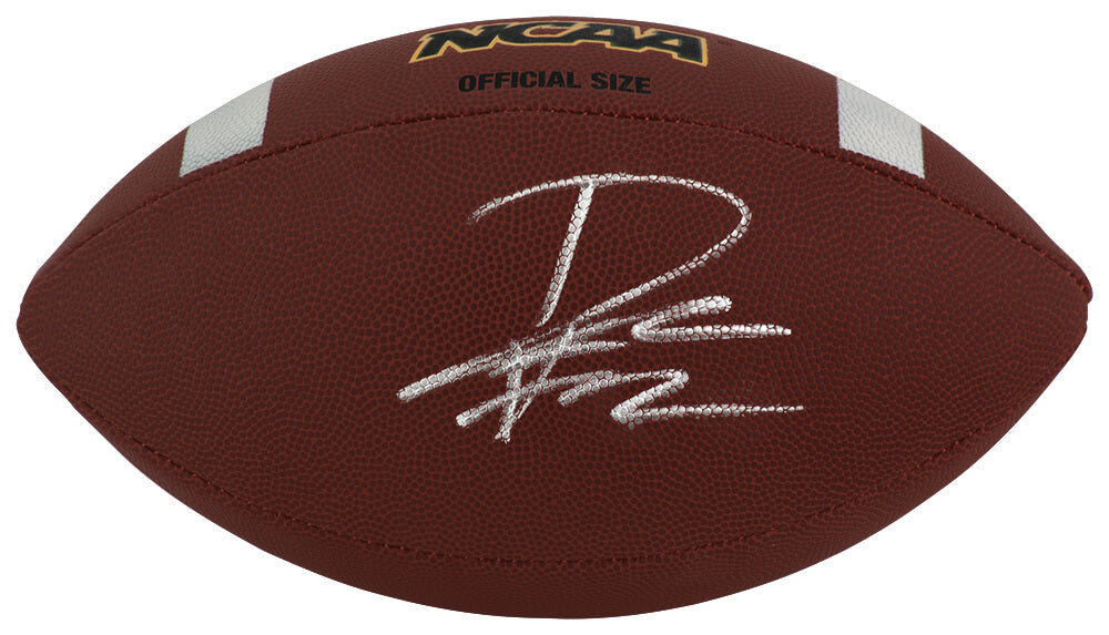 DJ Lagway Autographed Wilson NCAA Full Size Football-Powers Sports Memorabilia