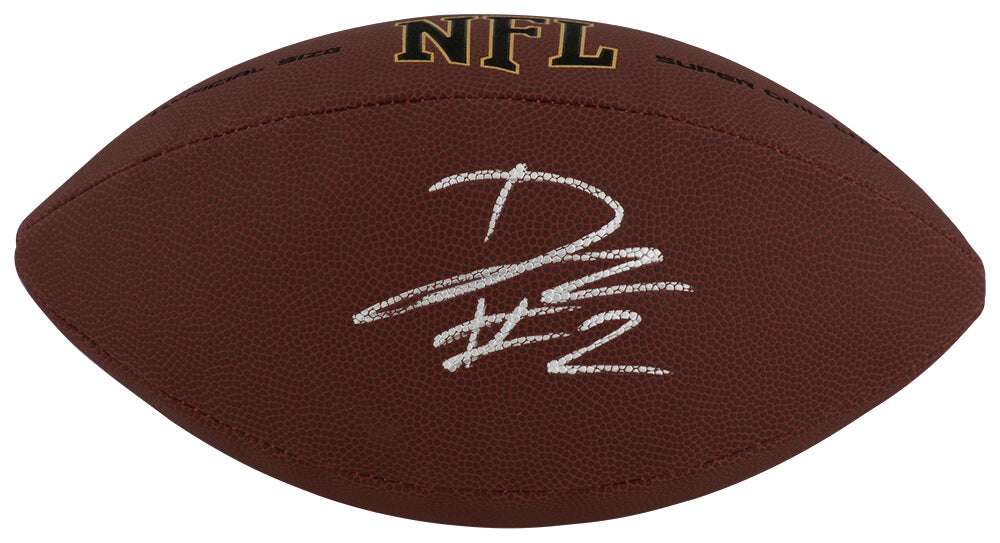 DJ Lagway Autographed Wilson Super Grip Full Size NFL Football-Powers Sports Memorabilia