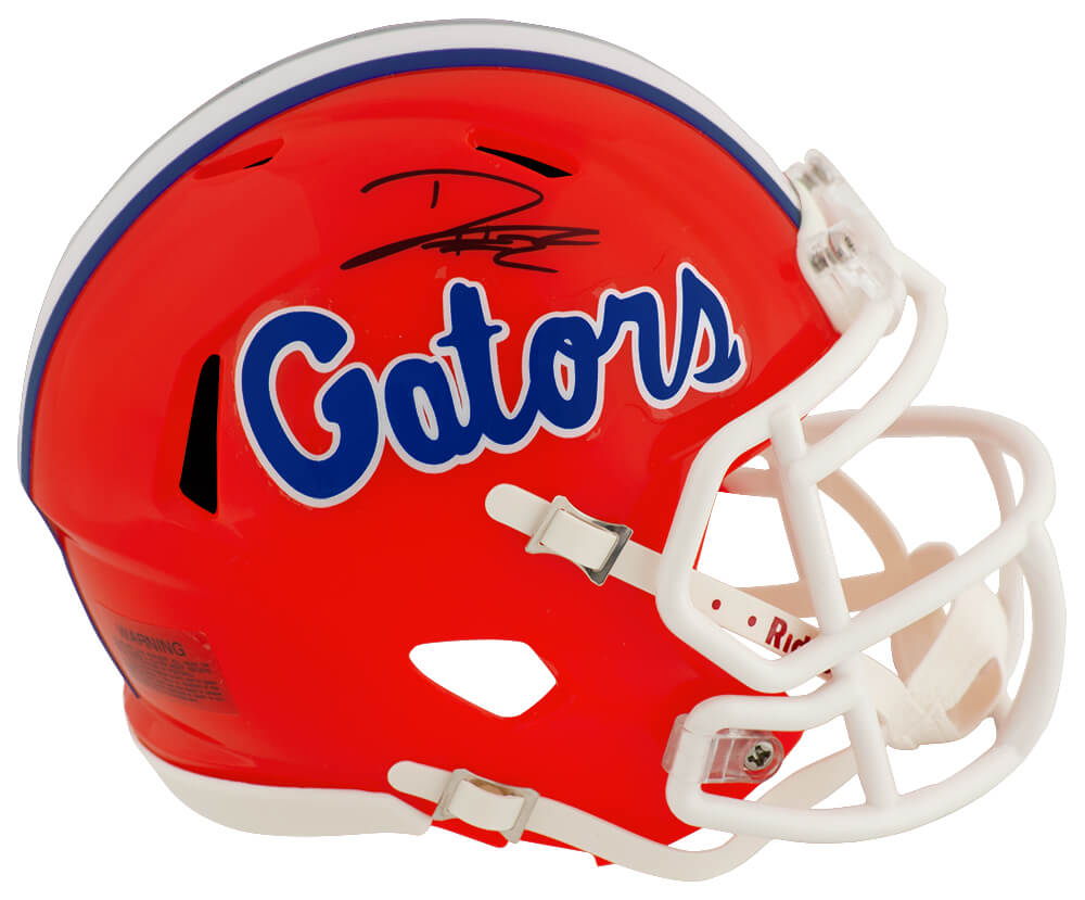 DJ Lagway Autographed Florida Gators Orange Riddell Speed Mini Helmet-Powers Sports Memorabilia