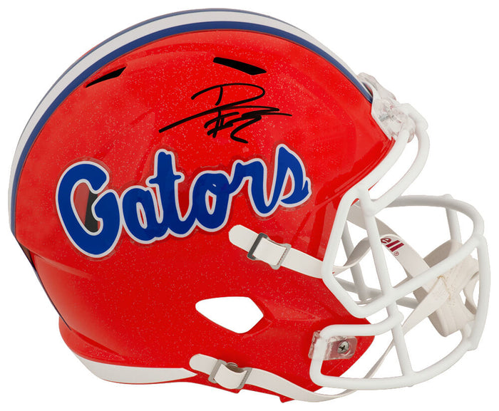 DJ Lagway Autographed Florida Gators Orange Riddell Full Size Speed Replica Helmet-Powers Sports Memorabilia