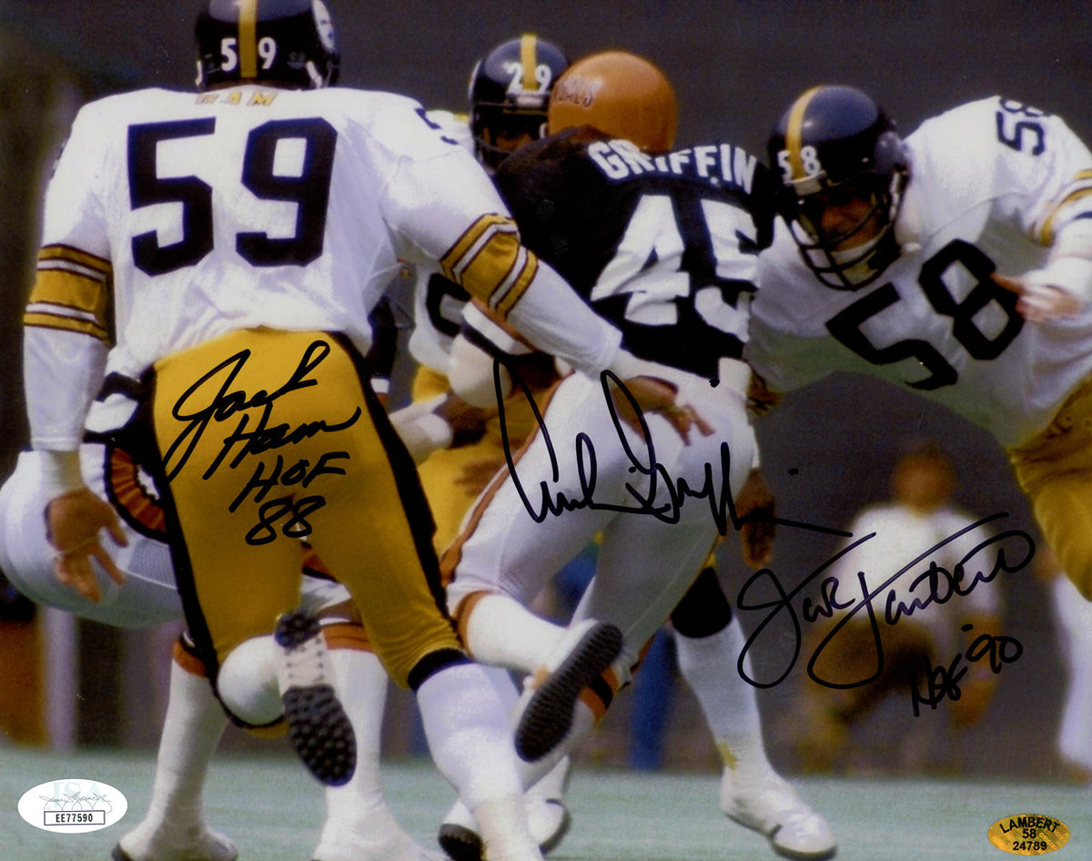 Jack Lambert, Archie Griffin & Jack Ham Signed 8x10 Photo-Powers Sports Memorabilia