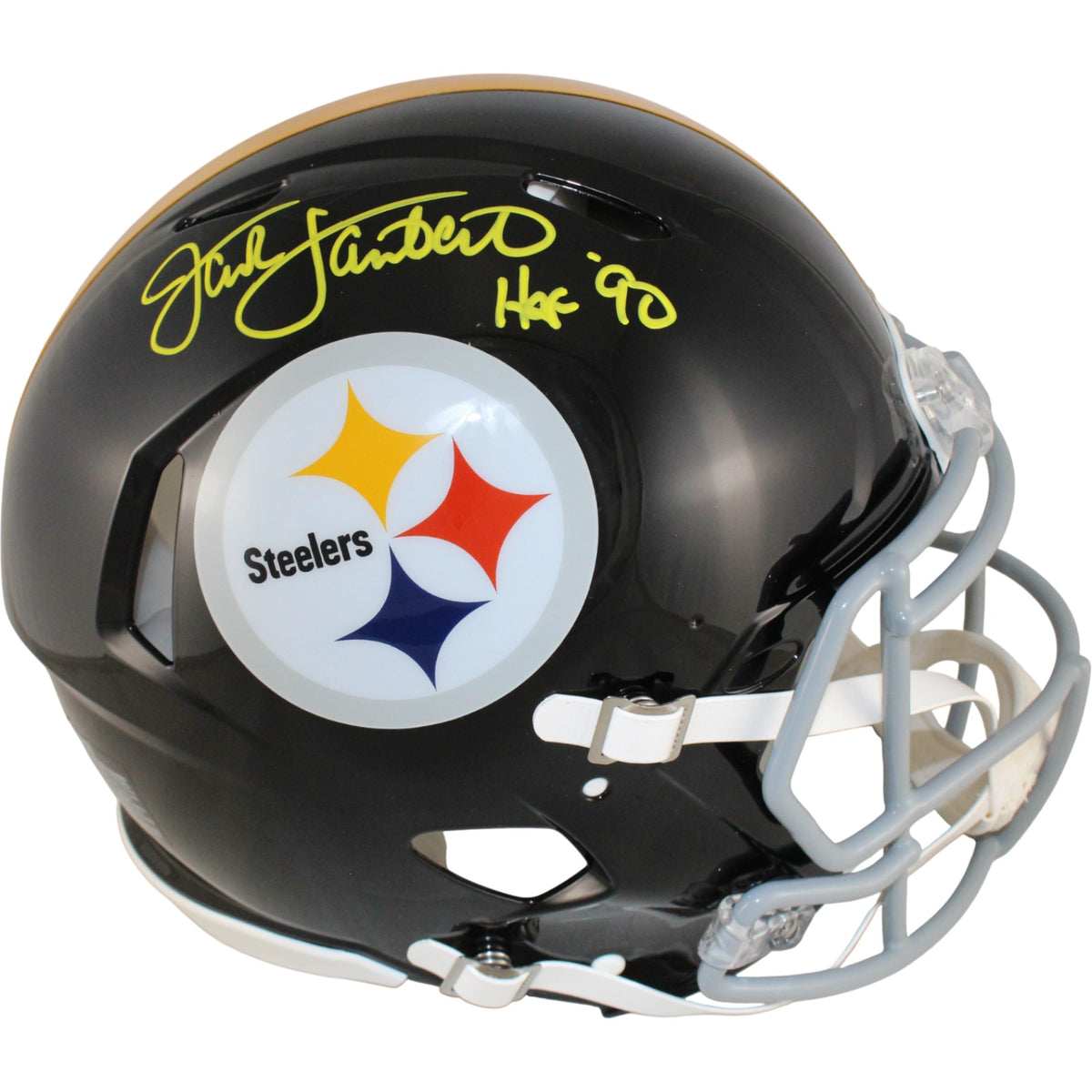 Jack Lambert Pittsburgh Steelers Signed Full Size Helmet - Authentic TB HOF Beckett Beckett-Powers Sports Memorabilia