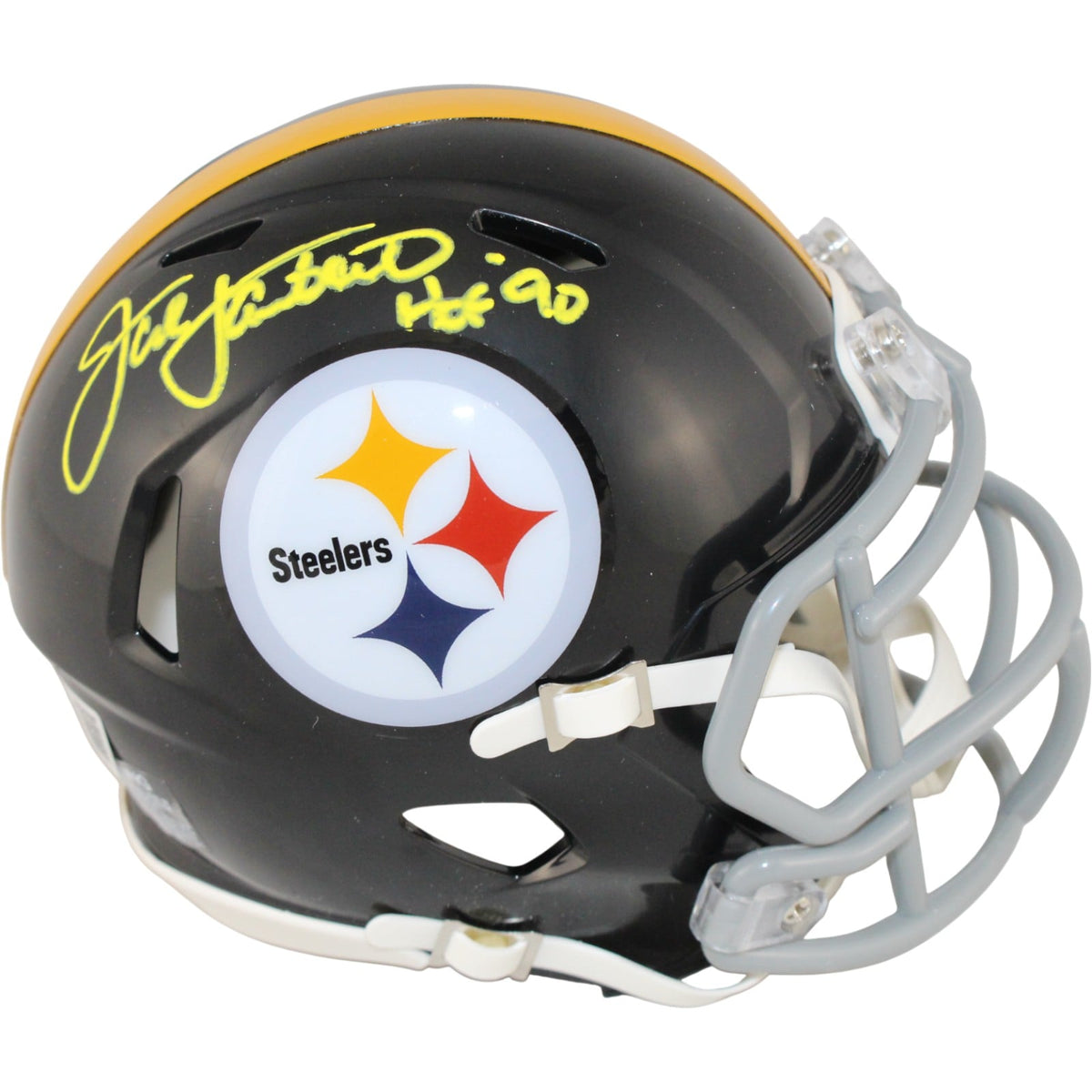 Jack Lambert Signed Pittsburgh Steelers TB Mini Helmet HOF – Beckett Authenticated