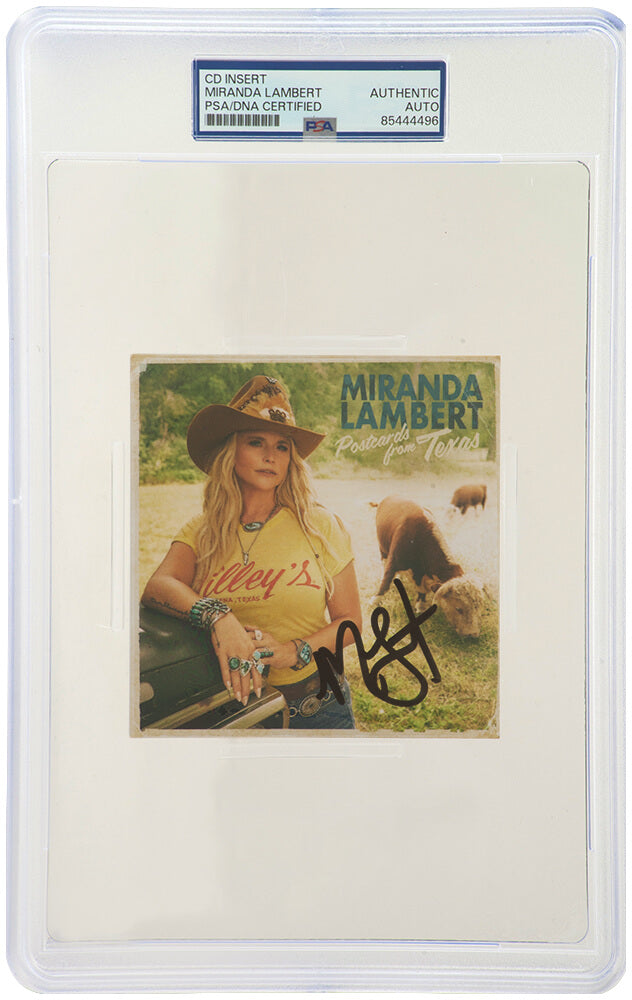 Miranda Lambert Autographed 'Postcards From Texas' 5x5 CD Insert Card - (PSA/DNA Encapsulated)-Powers Sports Memorabilia