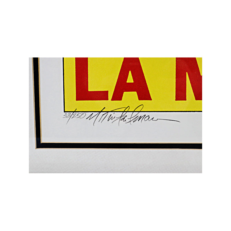 Jake LaMotta Signed Framed Raging Bull Art Print LE 250 (Brandon Steiner LOA)-Powers Sports Memorabilia