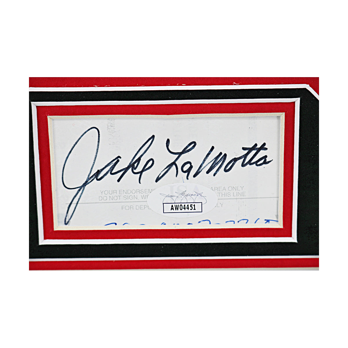 Jake LaMotta Hall Of Fame Boxer Signed Framed Cut Collage (JSA COA)-Powers Sports Memorabilia
