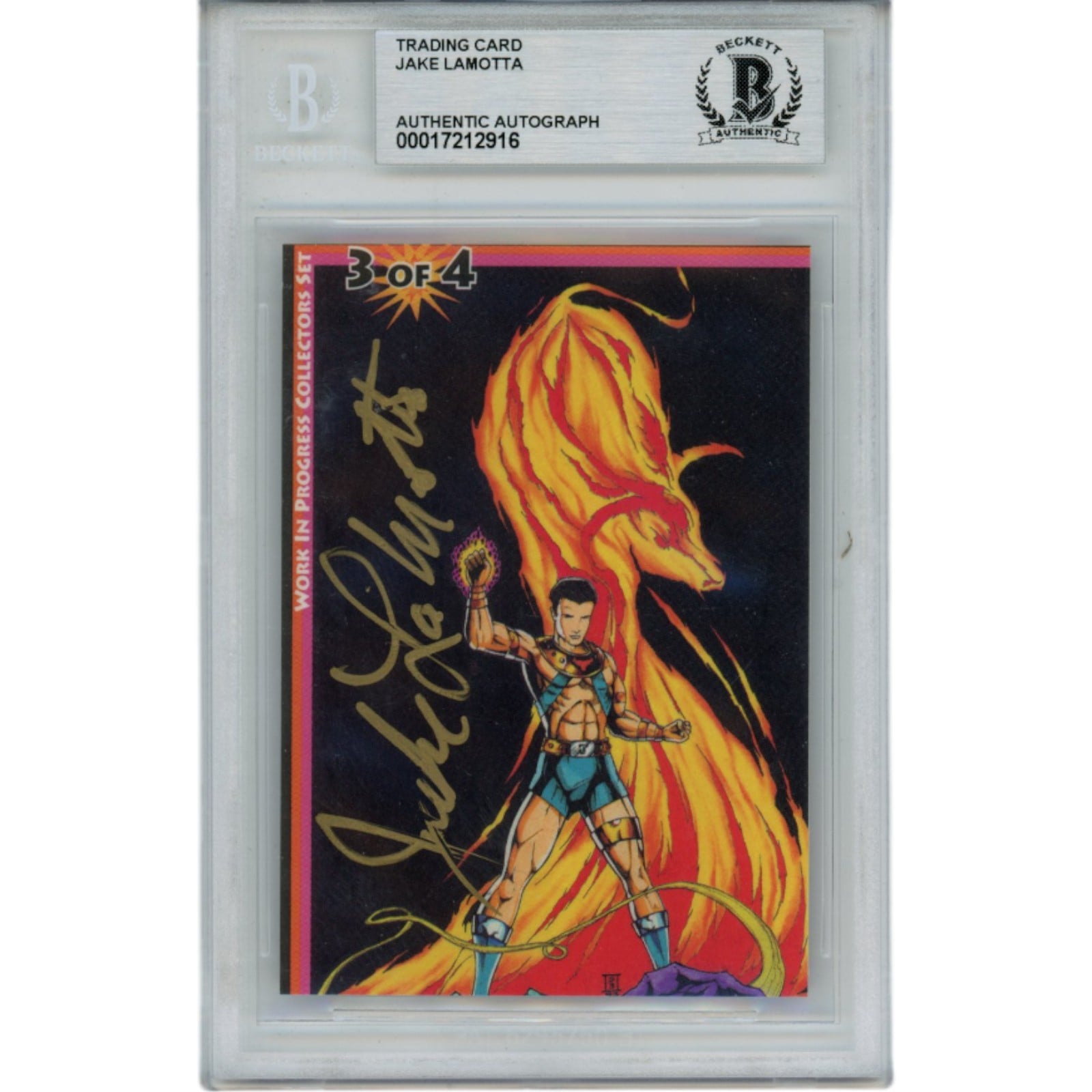 Jake Lamotta Signed Raging Bull Trading Card – Beckett Authenticated-Powers Sports Memorabilia