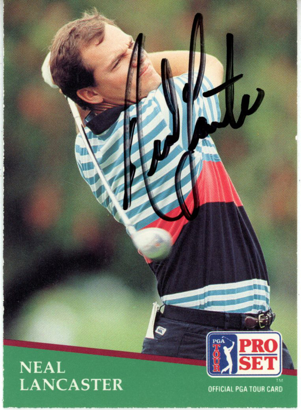 Neal Lancaster Pga Signed Card - 1991 Pro Set #85 Beckett Beckett-Powers Sports Memorabilia