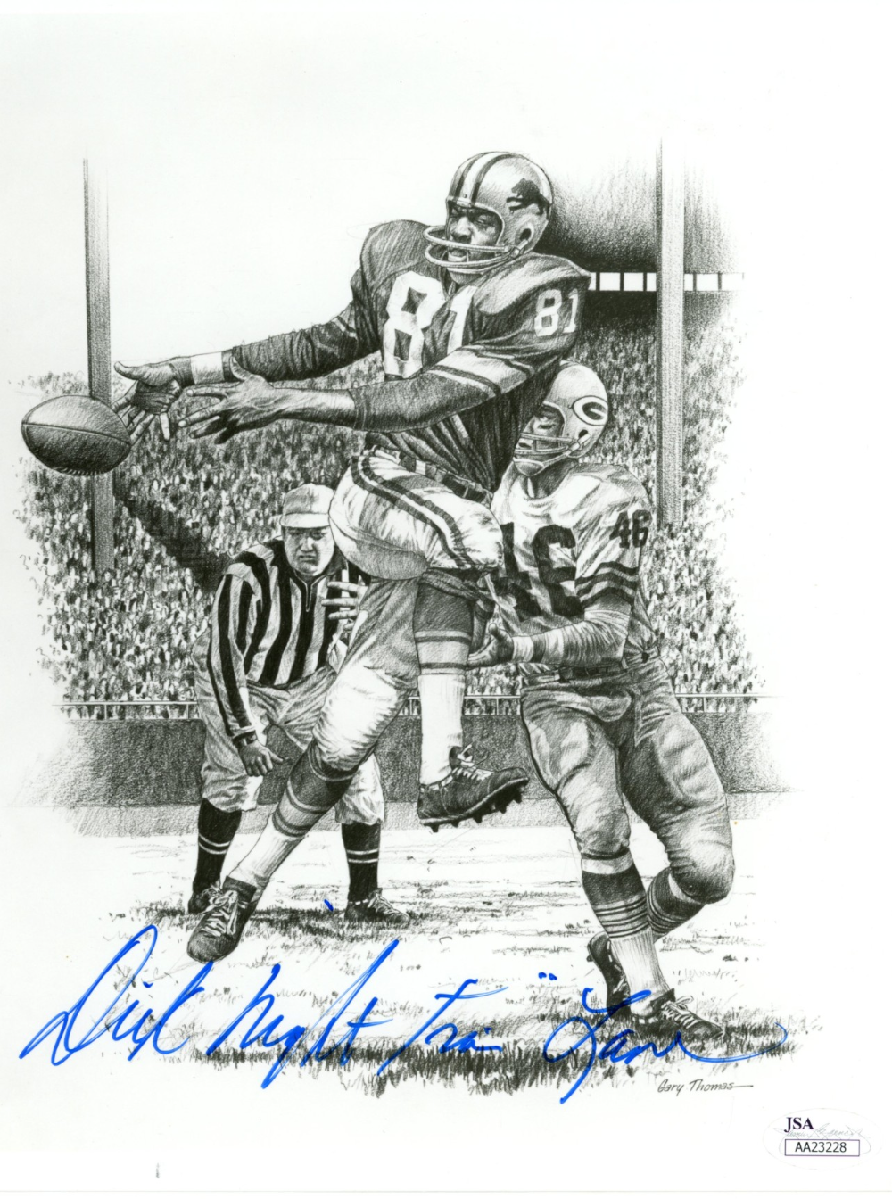 Dick Night Train Lane Detroit Lions Signed 8x10 Photo - JSA JSA-Powers Sports Memorabilia