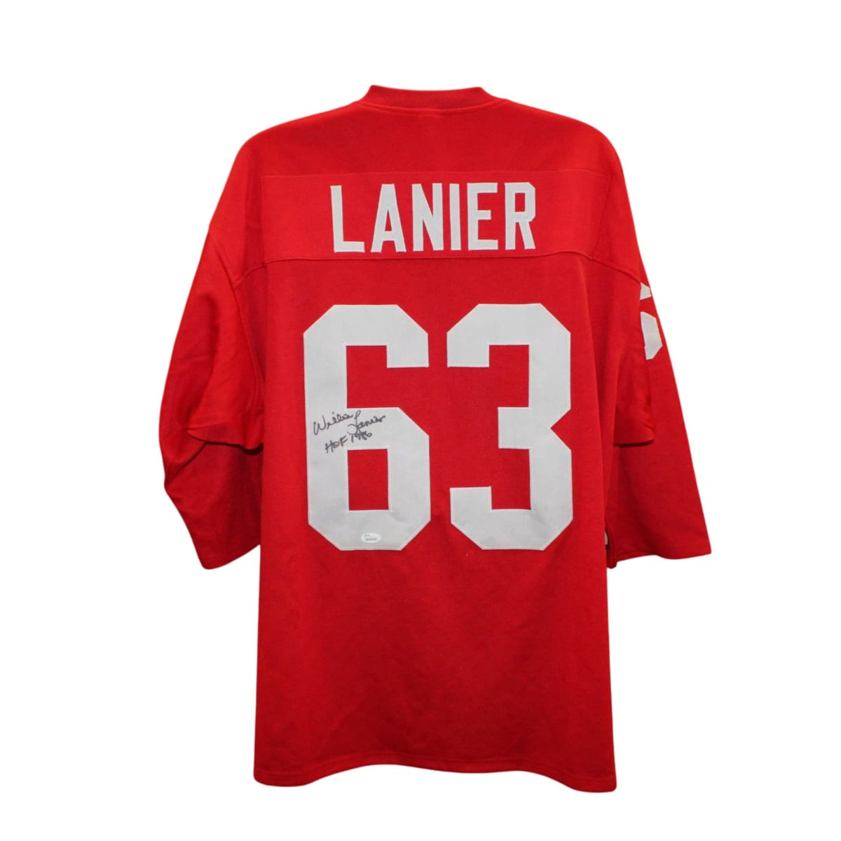 Willie Lanier Kansas City Chiefs Signed Jersey - Pro Style Red Size XL James Spence JSA-Powers Sports Memorabilia
