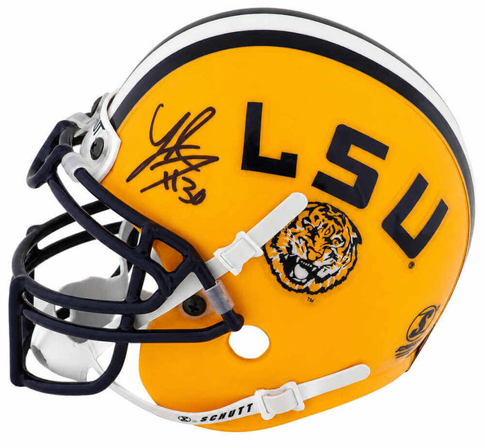 LaRon Landry Autographed LSU Tigers Schutt Mini Helmet-Powers Sports Memorabilia