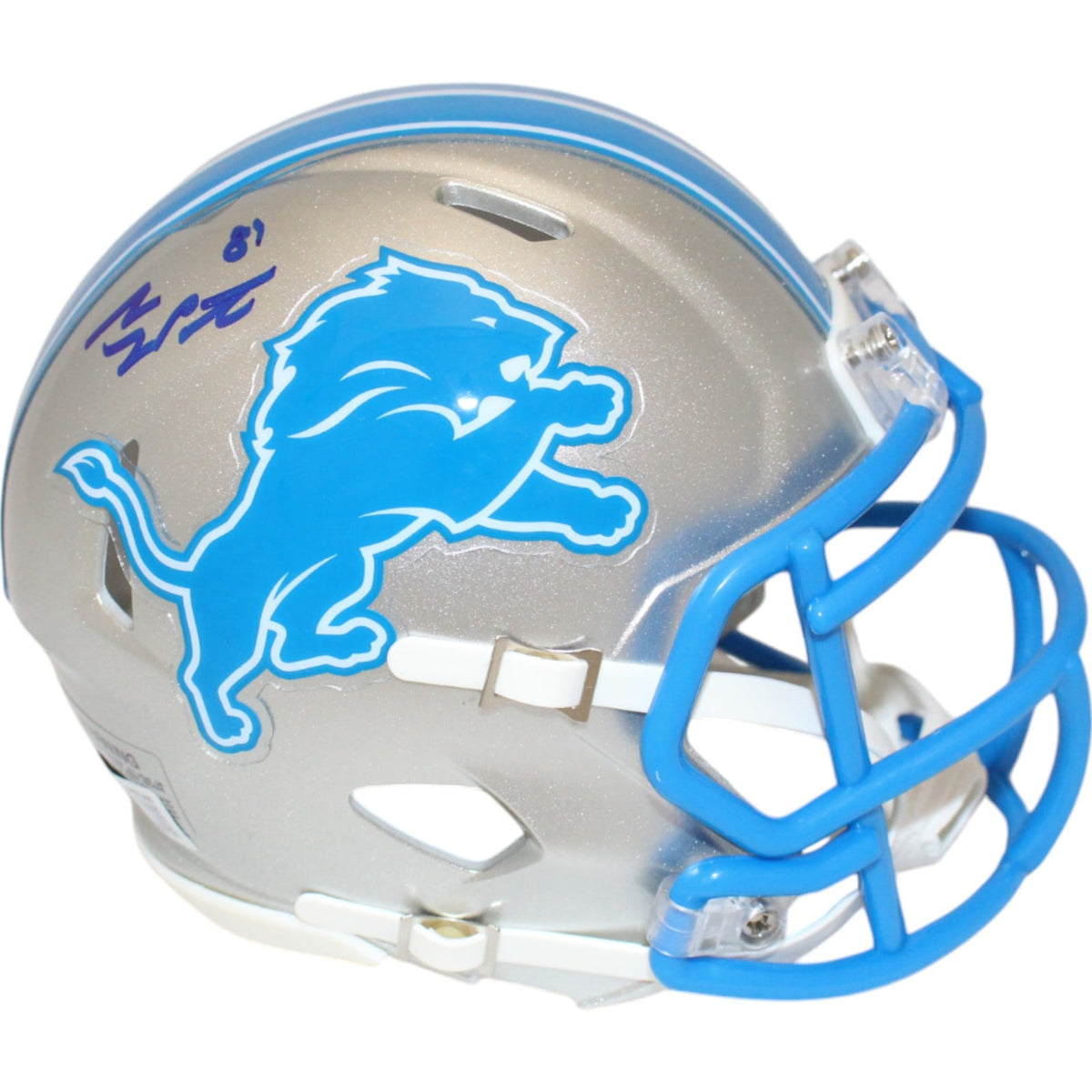 Sam LaPorta Signed Detroit Lions 2024 Mini Helmet – Beckett Authenticated-Powers Sports Memorabilia
