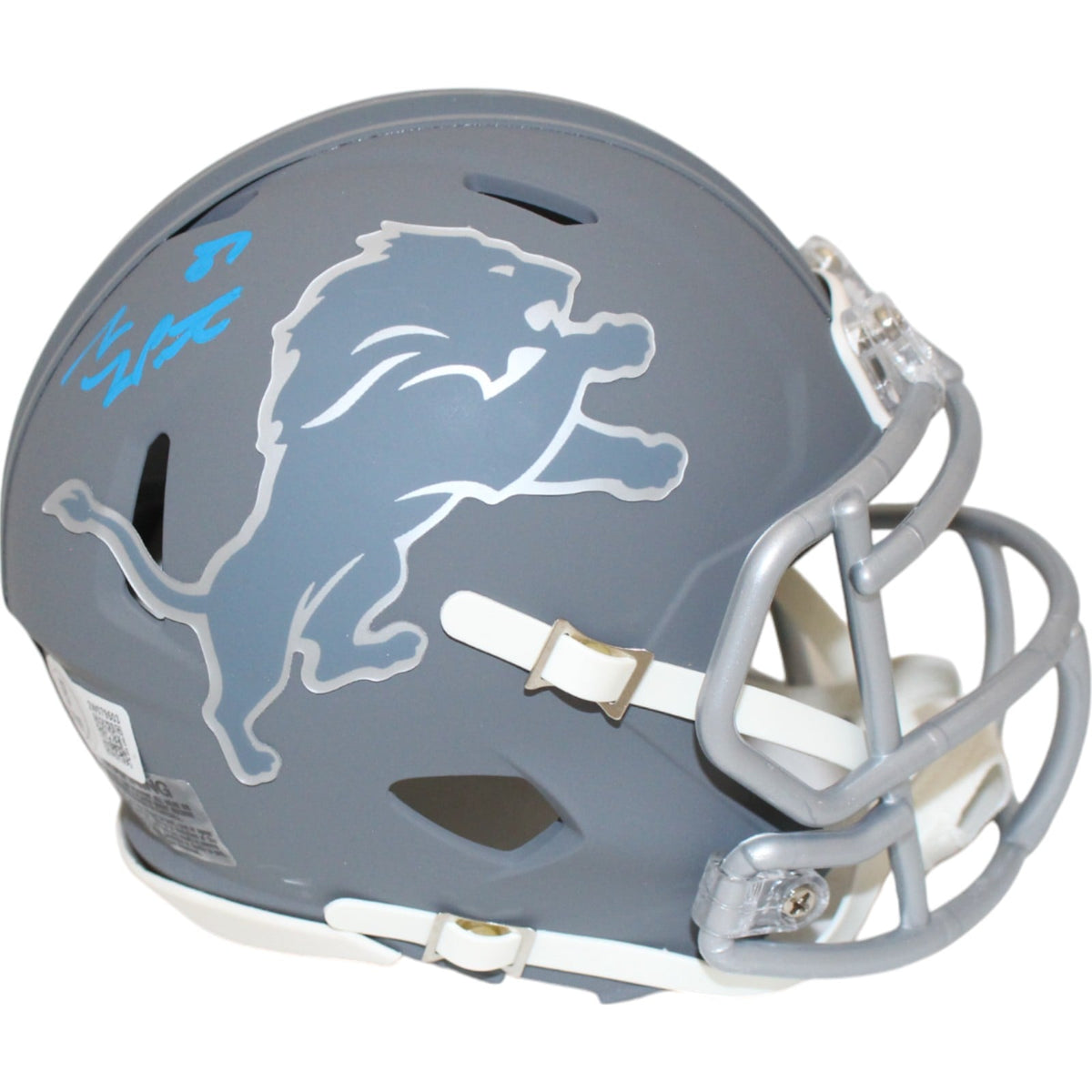 Sam LaPorta Signed Detroit Lions Slate Mini Helmet – Beckett Authenticated-Powers Sports Memorabilia