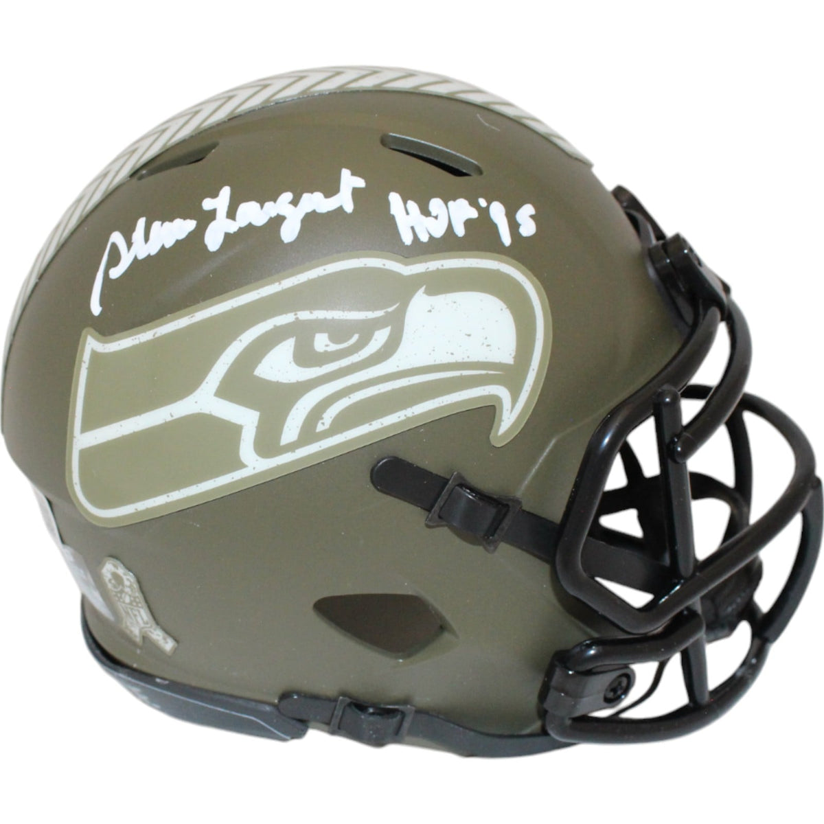 Steve Largent Signed Seattle Seahawks 22 STS Mini Helmet – Beckett Authenticated-Powers Sports Memorabilia