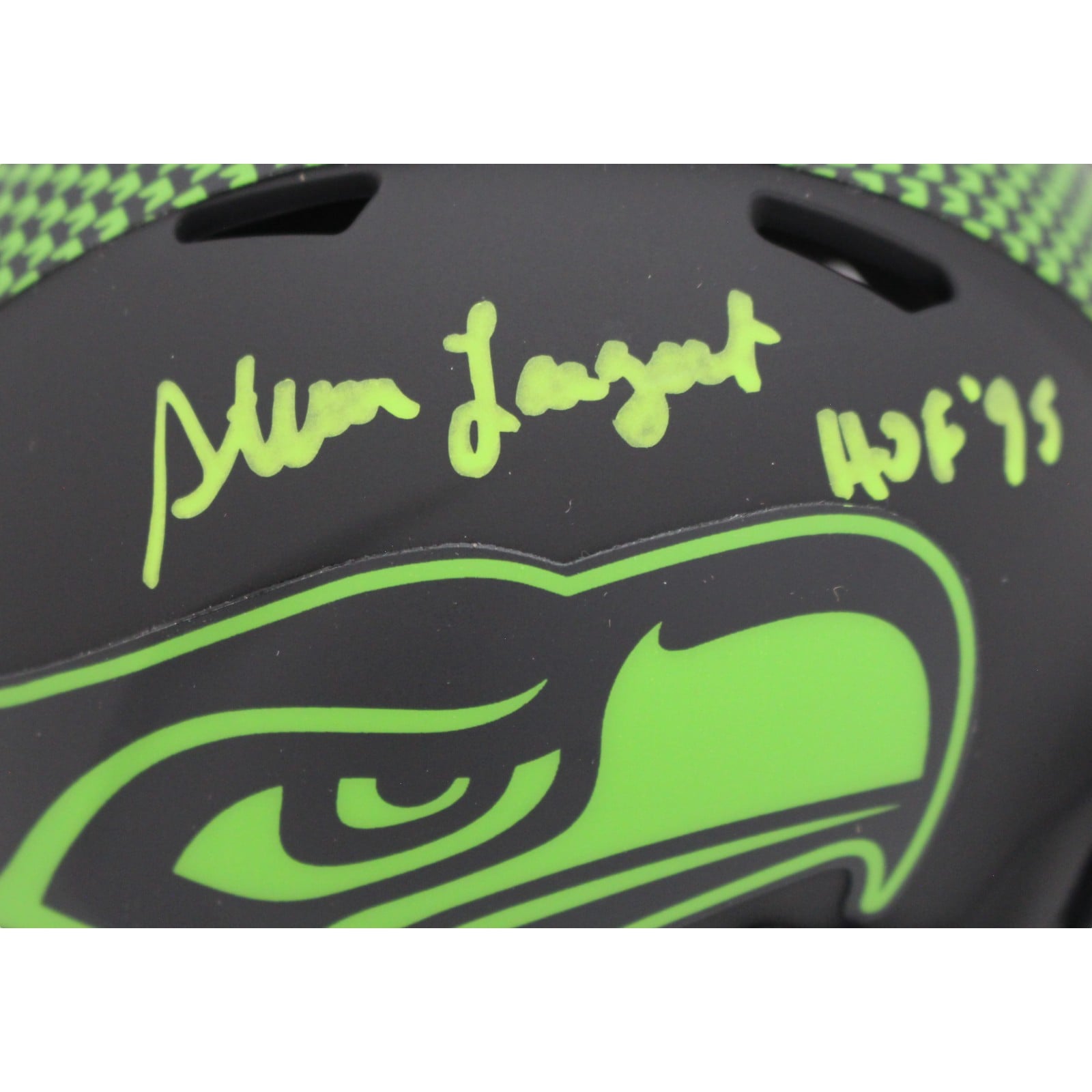 Steve Largent Signed Seattle Seahawks Eclipse Mini Helmet – Beckett Authenticated-Powers Sports Memorabilia