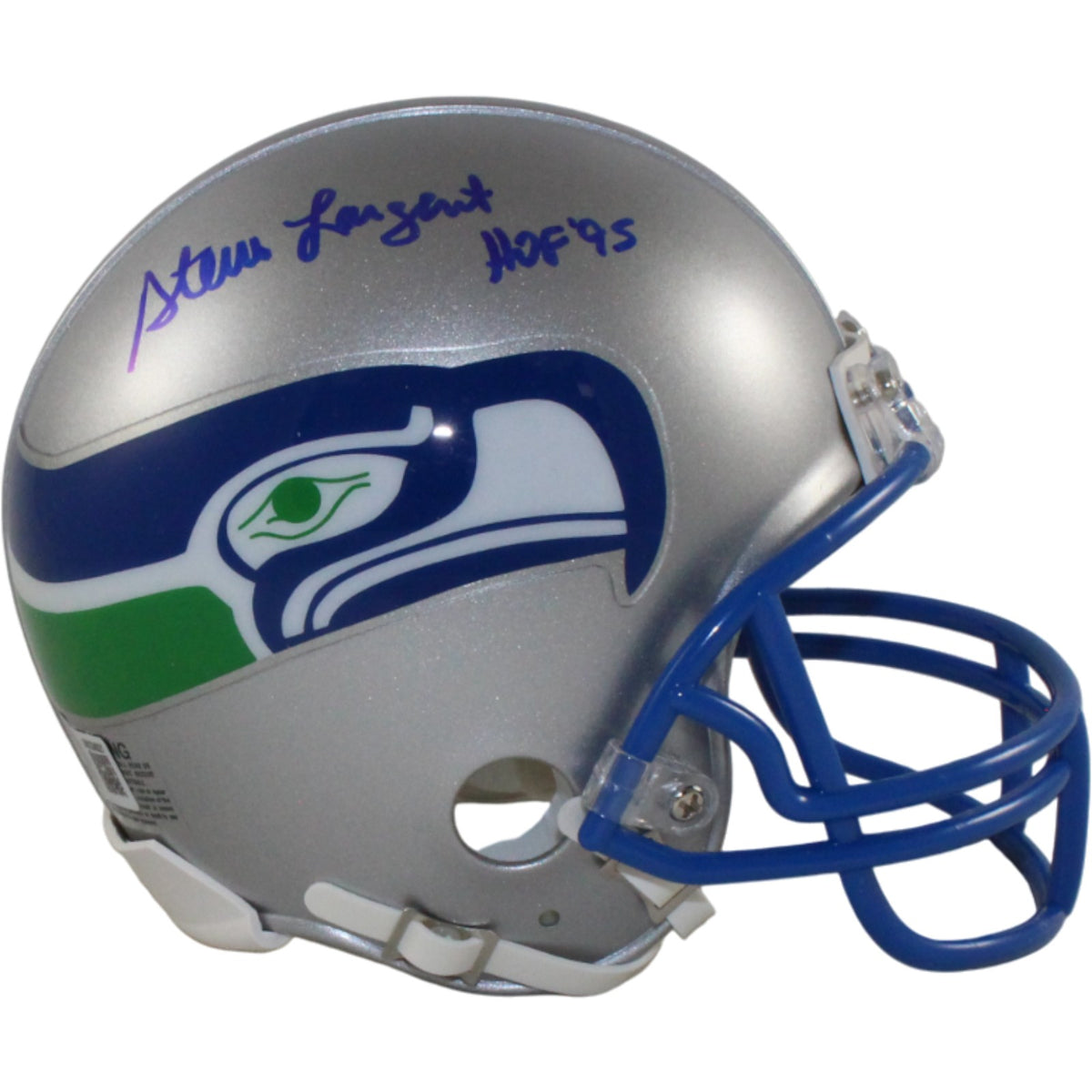 Steve Largent Seattle Seahawks Signed Mini Helmet VSR4 HOF-Powers Sports Memorabilia