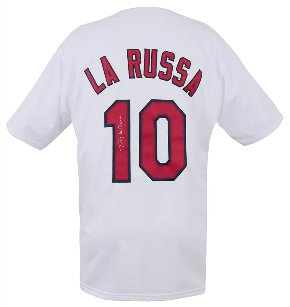 Tony LaRussa Autographed White Custom Baseball Jersey-Powers Sports Memorabilia