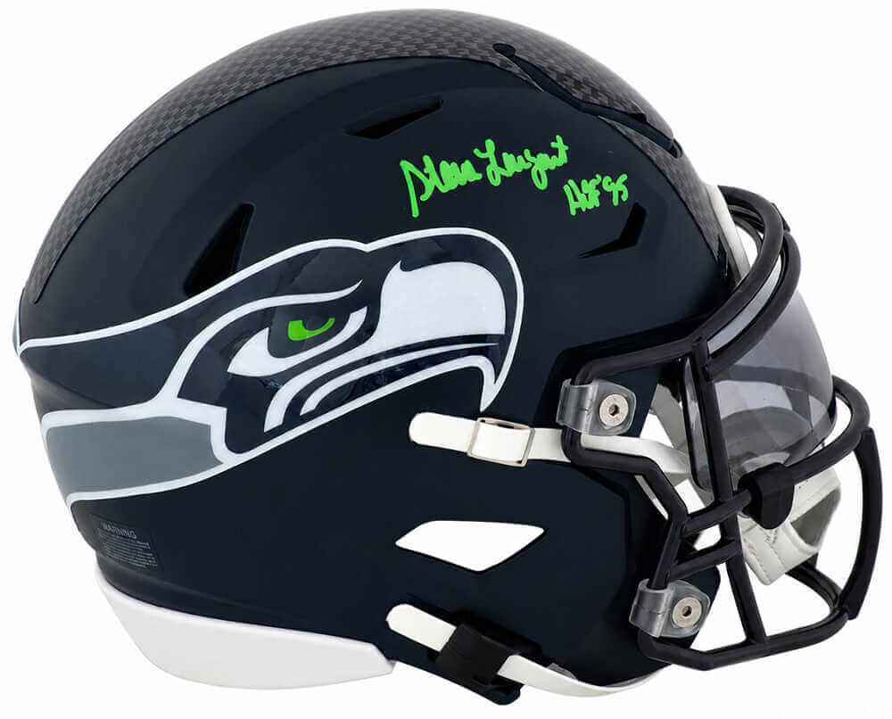 Steve Largent Autographed Seattle Seahawks Riddell Mid-Size (MIDI) SpeedFlex Helmet with HOF'95-Powers Sports Memorabilia