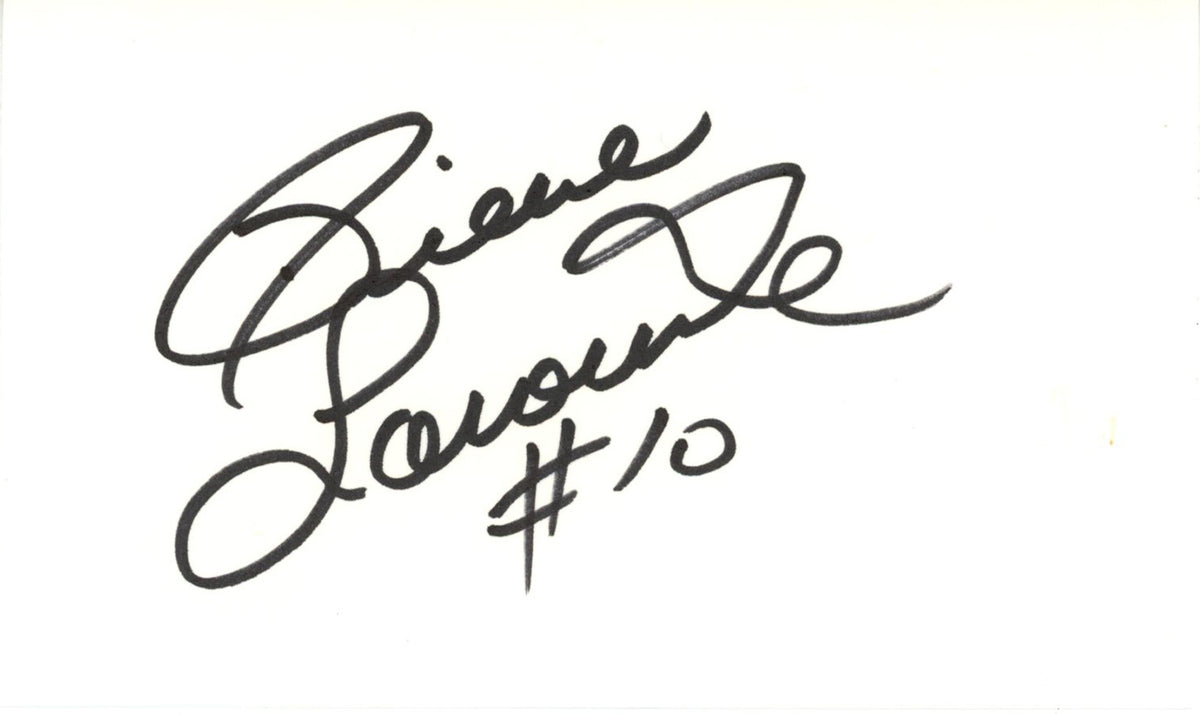 Pierre Larouche New York Rangers Signed Mini Helmet - Index Beckett Beckett-Powers Sports Memorabilia
