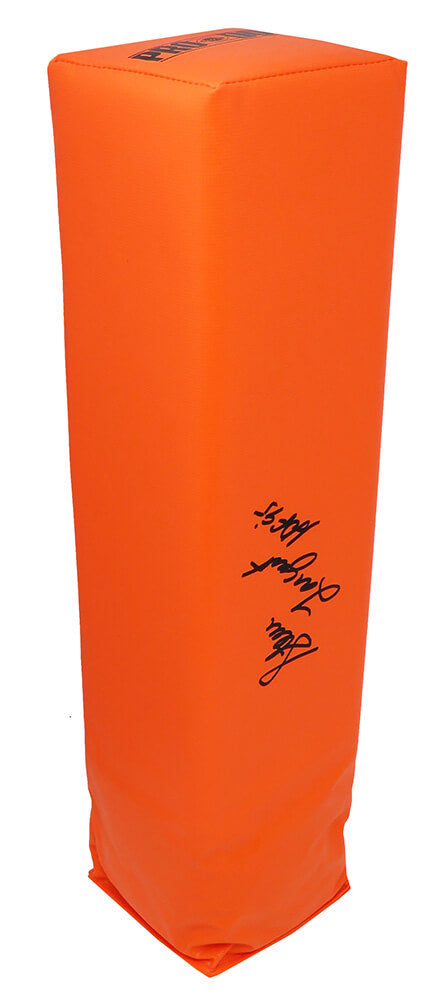 Steve Largent Autographed Orange Endzone Football Pylon w/ HOF 95-Powers Sports Memorabilia