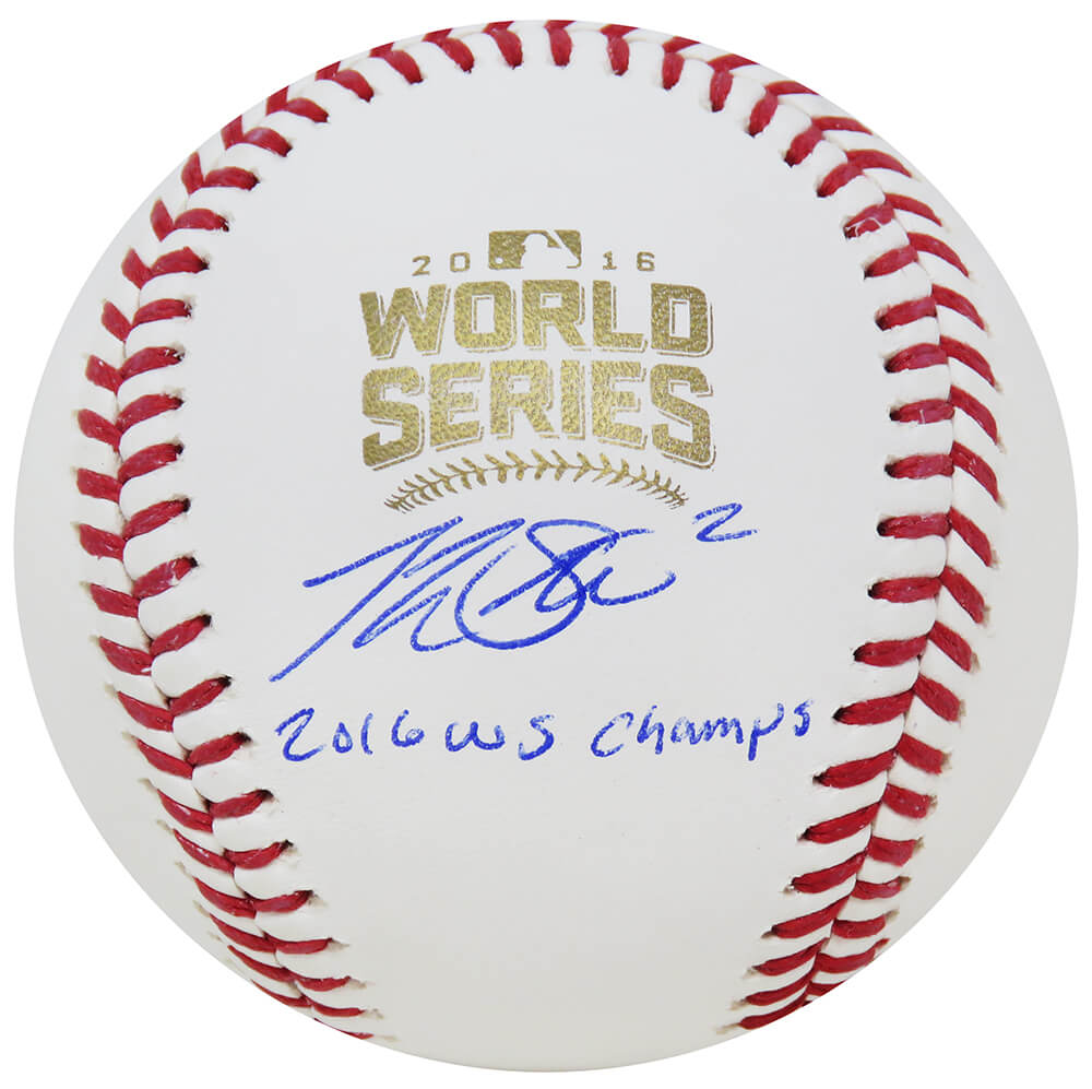 Tommy La Stella Autographed Rawlings Official 2016 World Series MLB Baseball with 16 WS Champs-Powers Sports Memorabilia