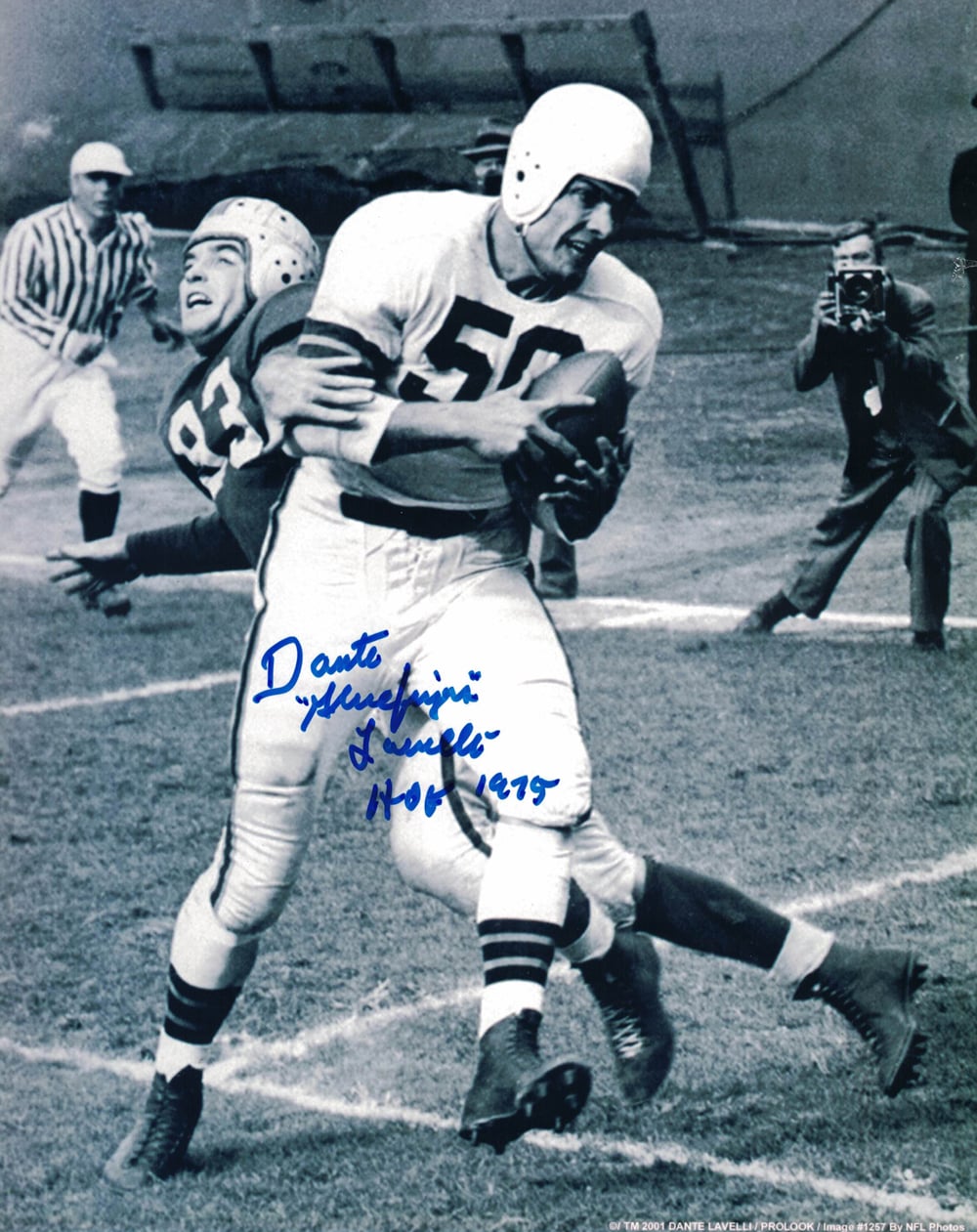 Dante Lavelli Signed Cleveland Browns 8x10 Photo – Blue-Powers Sports Memorabilia