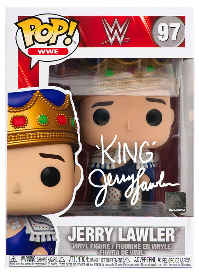 Jerry Lawler Autographed 'Jerry Lawler' WWE Funko Pop Doll #97 with King-Powers Sports Memorabilia