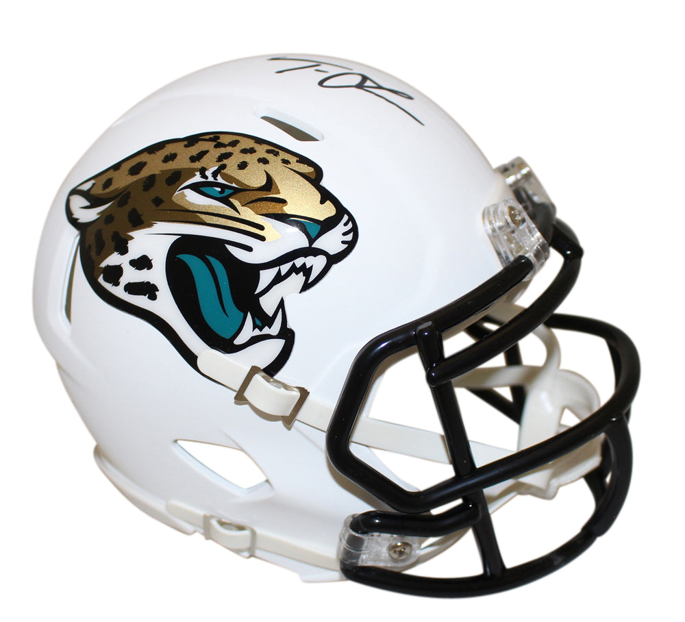 Trevor Lawrence Jacksonville Jaguars Flat White Signed Mini Helmet FAN-Powers Sports Memorabilia