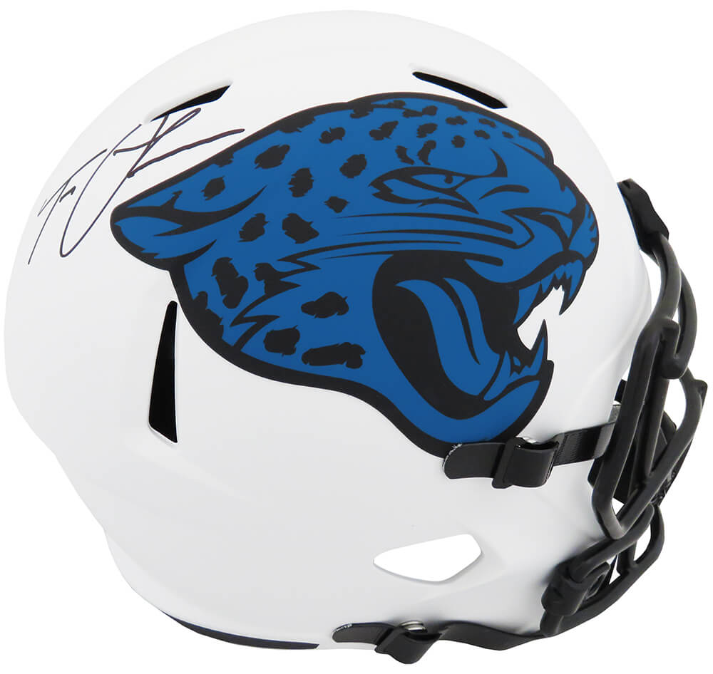 Trevor Lawrence Autographed Jacksonville Jaguars Lunar Eclipse Riddell Full Size Speed Replica Helmet-Powers Sports Memorabilia
