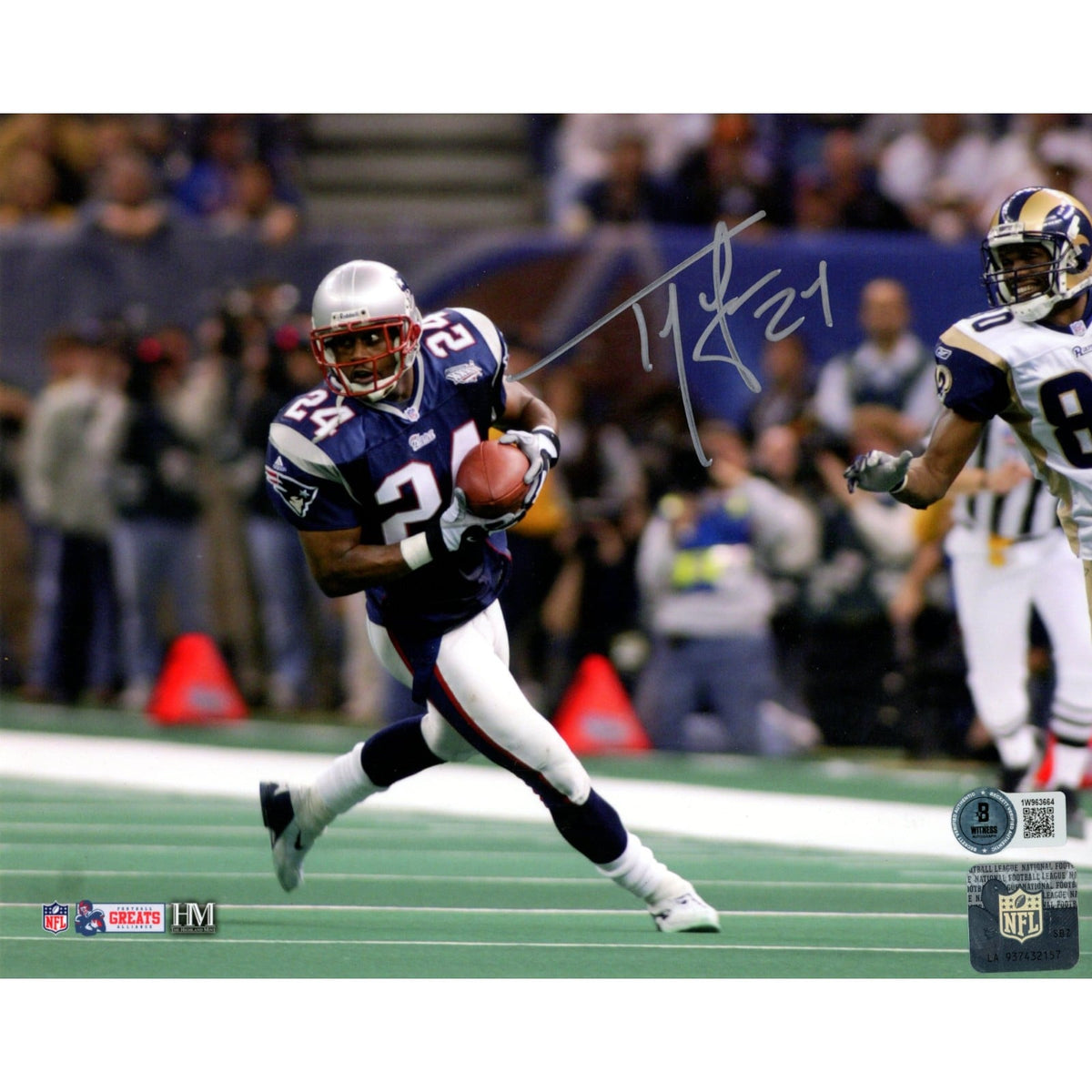Ty Law Signed New England Patriots 8x10 Photo – Beckett Authenticated-Powers Sports Memorabilia