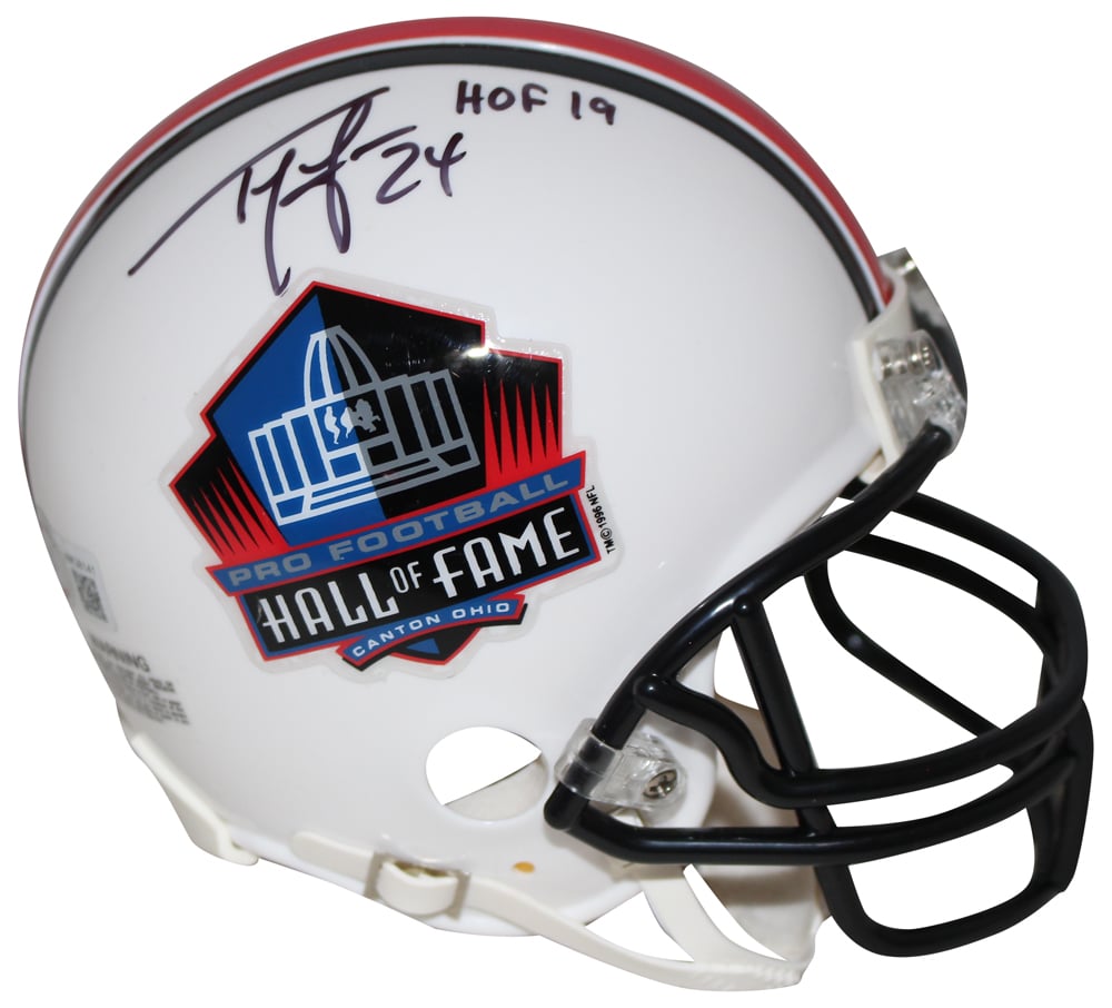 Ty Law Hall Of Fame Signed Mini Helmet HOF BAS-Powers Sports Memorabilia