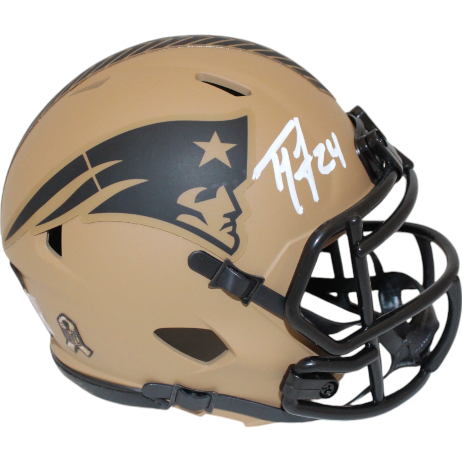 Ty Law Signed New England Patriots 23 Salute Mini Helmet – Beckett Authenticated-Powers Sports Memorabilia