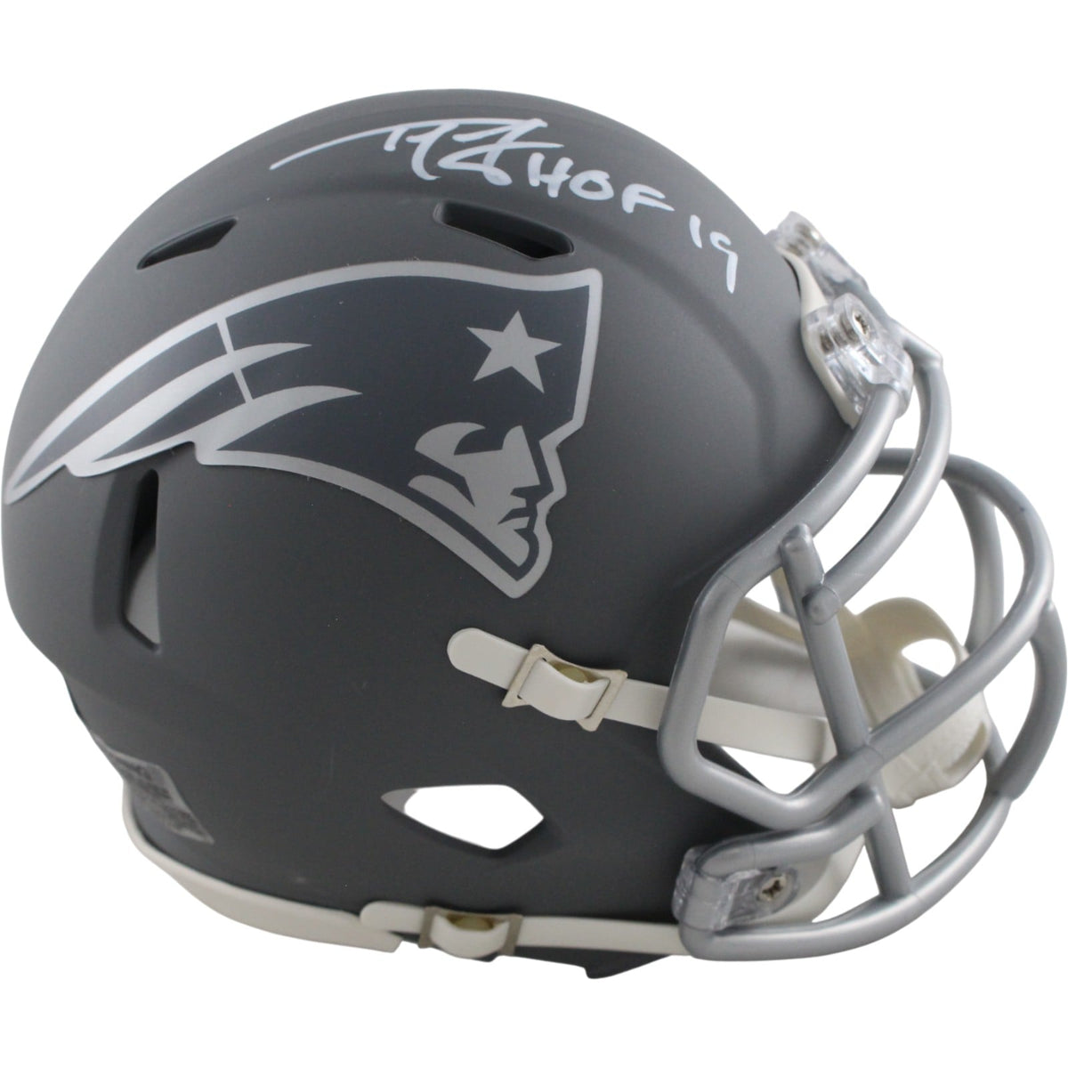 Ty Law Signed New England Patriots Slate Mini Helmet HOF – Beckett Authenticated-Powers Sports Memorabilia