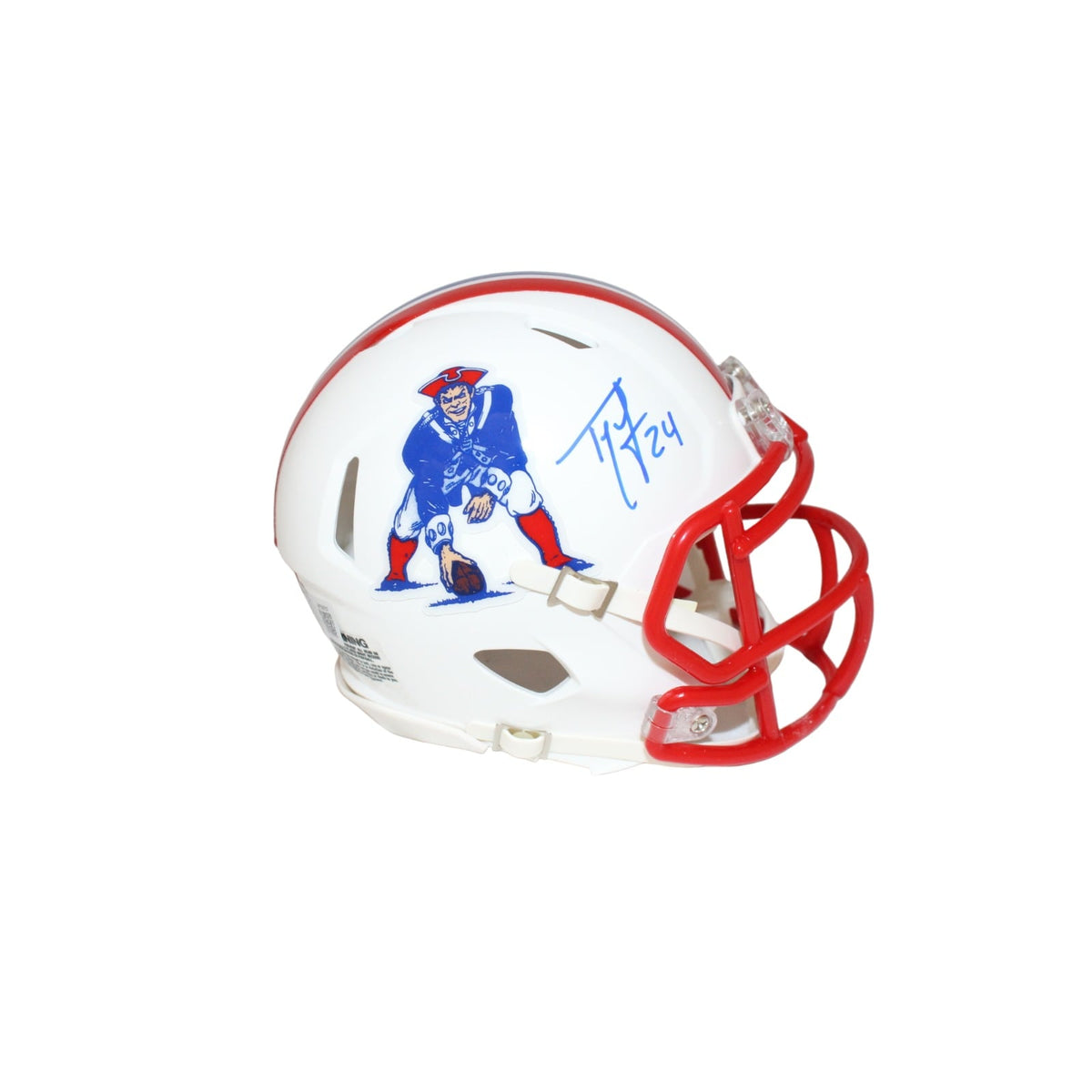 Ty Law Signed New England Patriots TB Mini Helmet – Beckett Authenticated-Powers Sports Memorabilia
