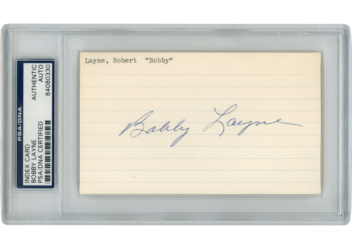 Bobby Layne Detroit Lions Signed Mini Helmet - Index Slabbed PSA PSA-Powers Sports Memorabilia