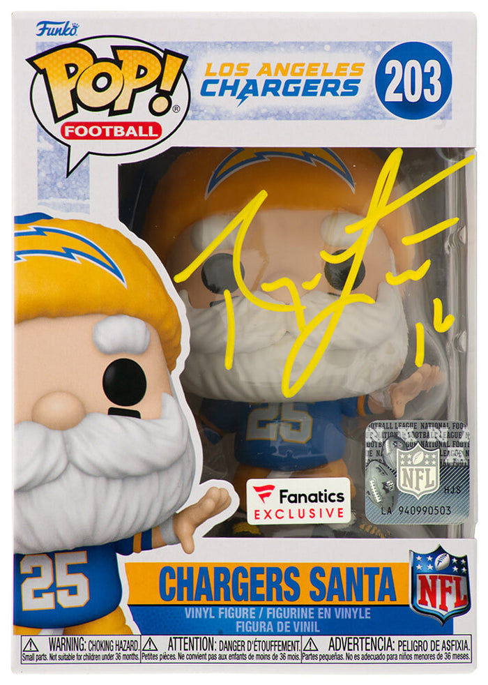 Ryan Leaf Autographed Chargers SANTA Funko Pop Doll #203-Powers Sports Memorabilia