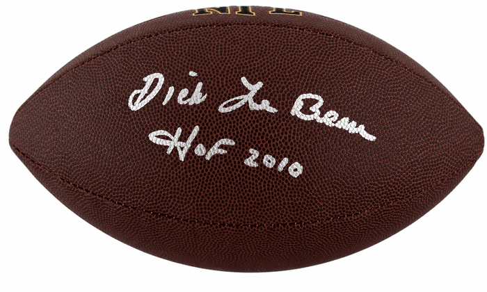 Dick LeBeau Autographed Wilson Super Grip Full Size NFL Football with HOF 2010-Powers Sports Memorabilia
